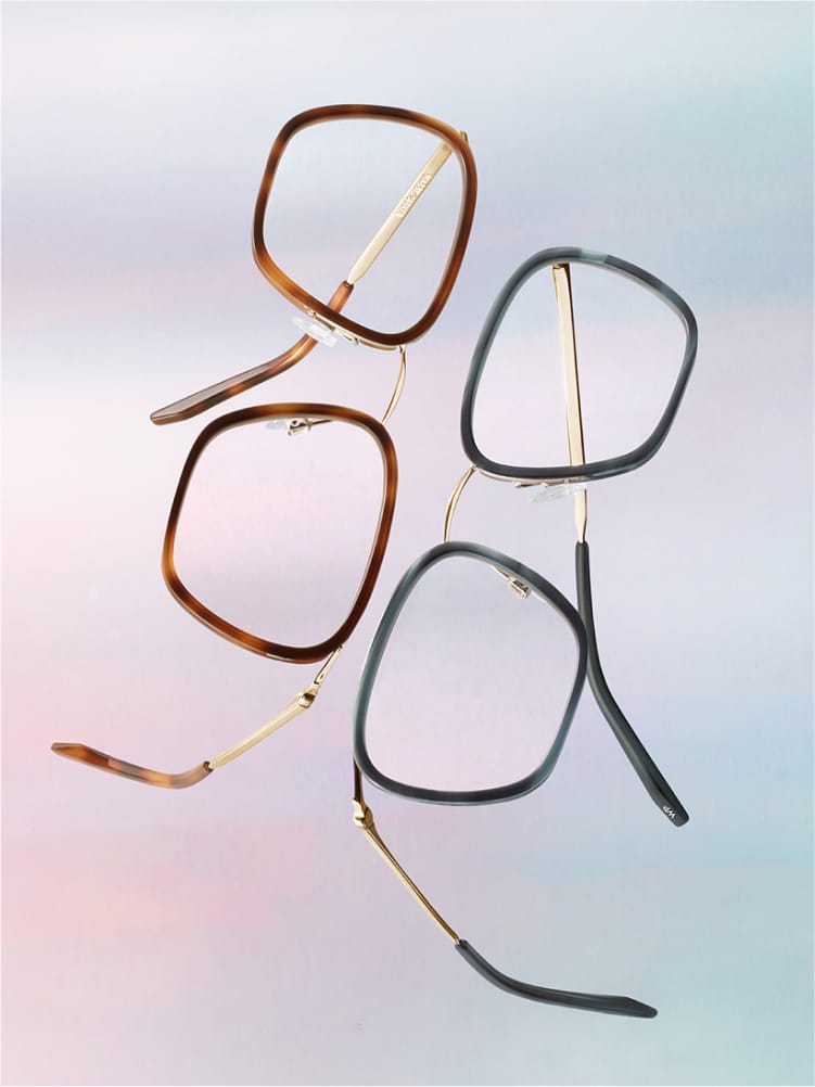 Frames next to each other with sky background.