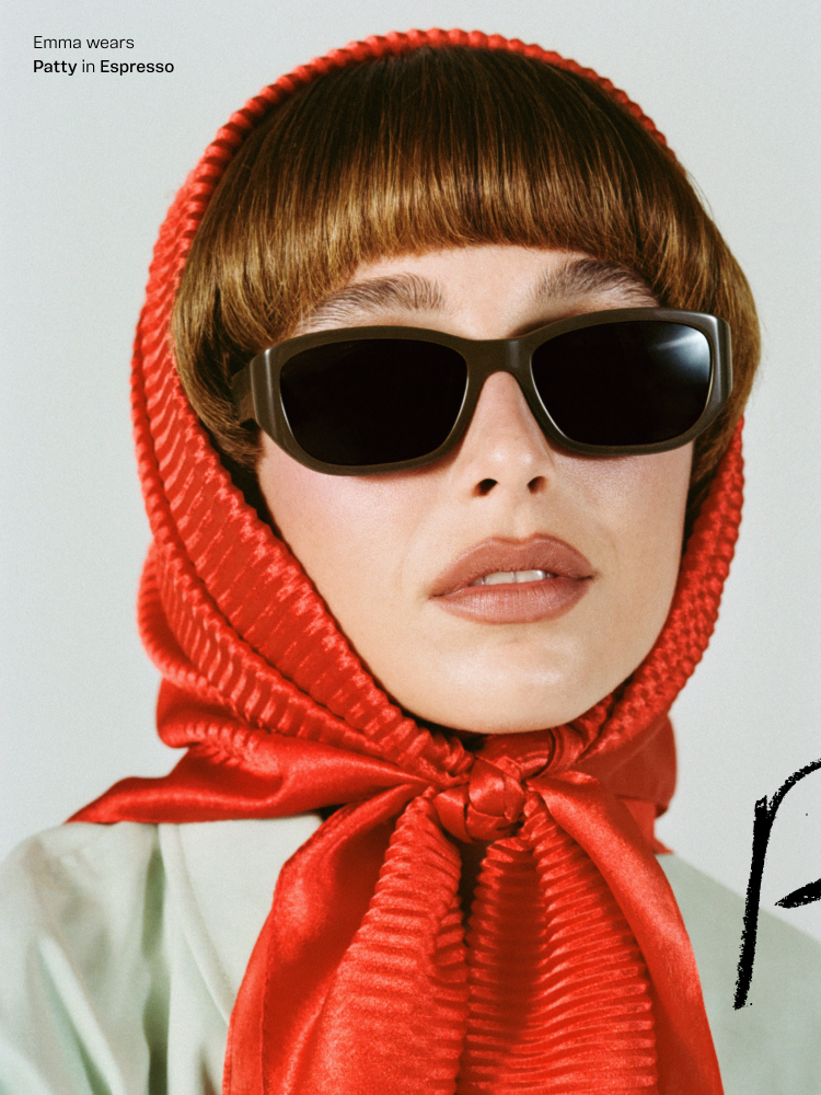 Emma wears patty in espresso