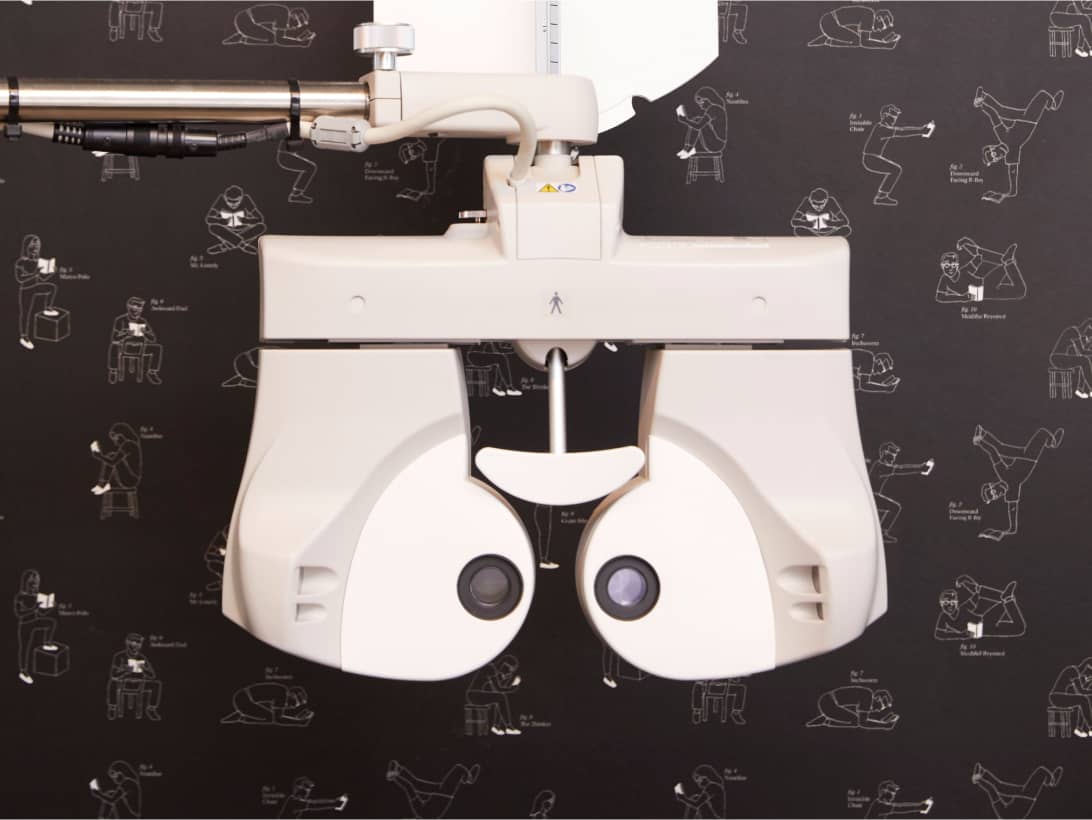 Digital phoropter used for Warby Parker eye exams