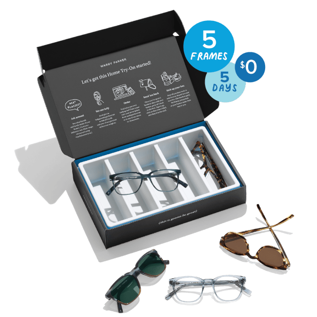 Home Try-On Box with Glasses and Sunglasses