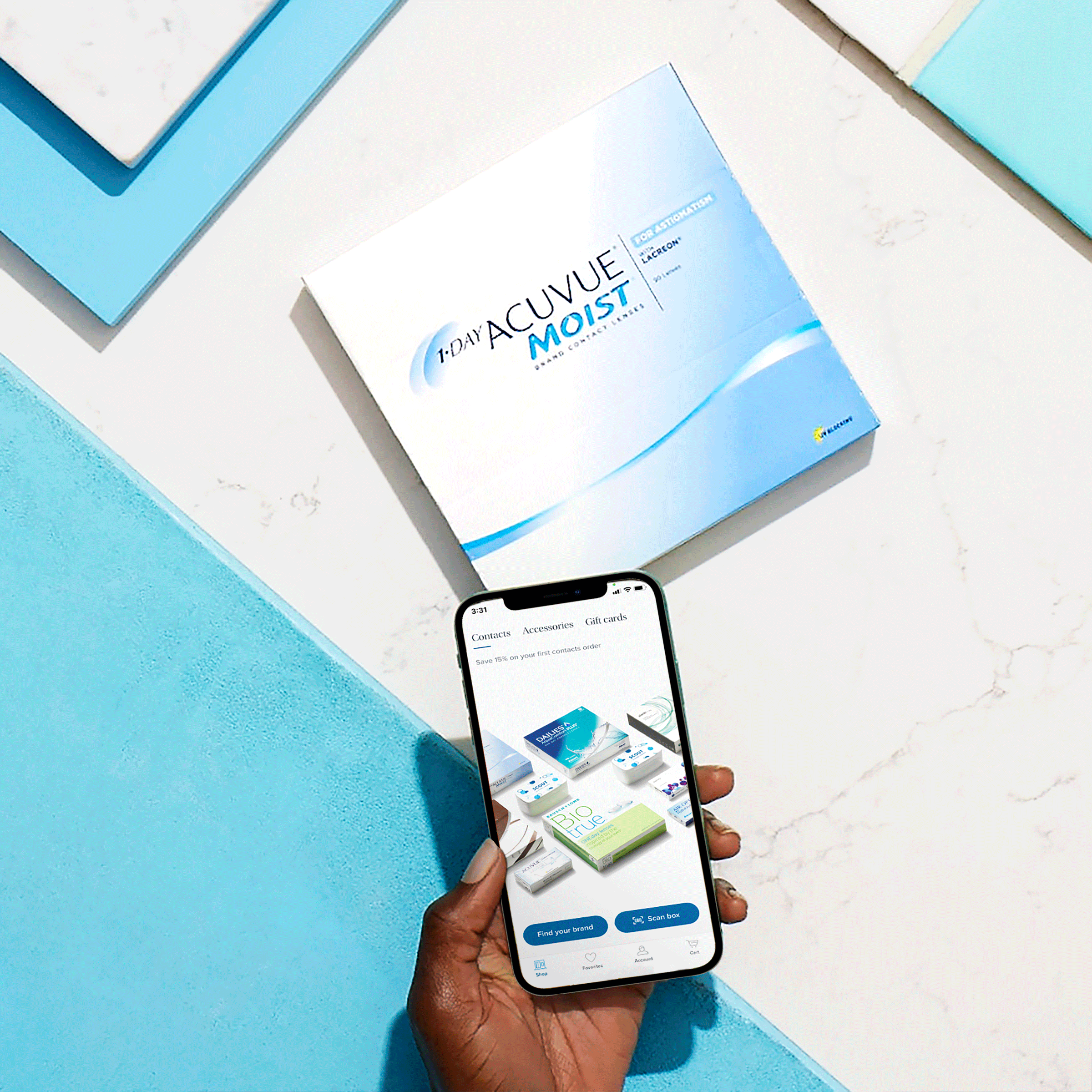 Contacts savings