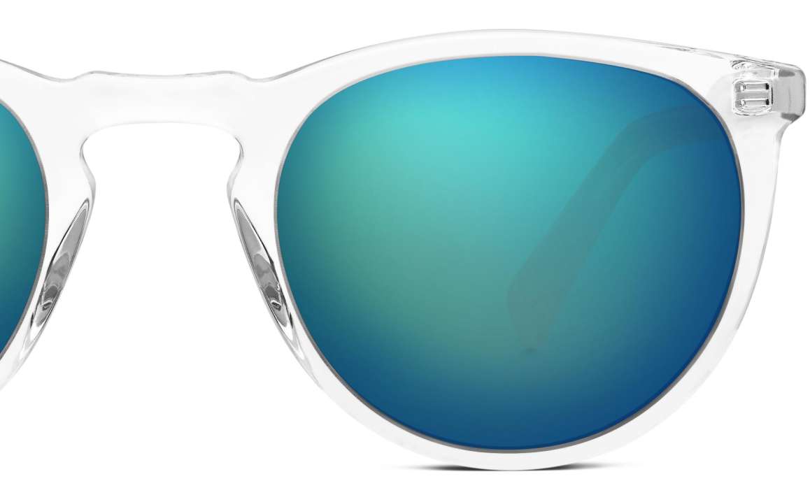 Blue flash mirrored sunglasses