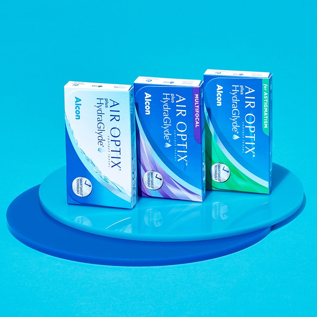 3 Boxes of Air Optix contacts Lenses
