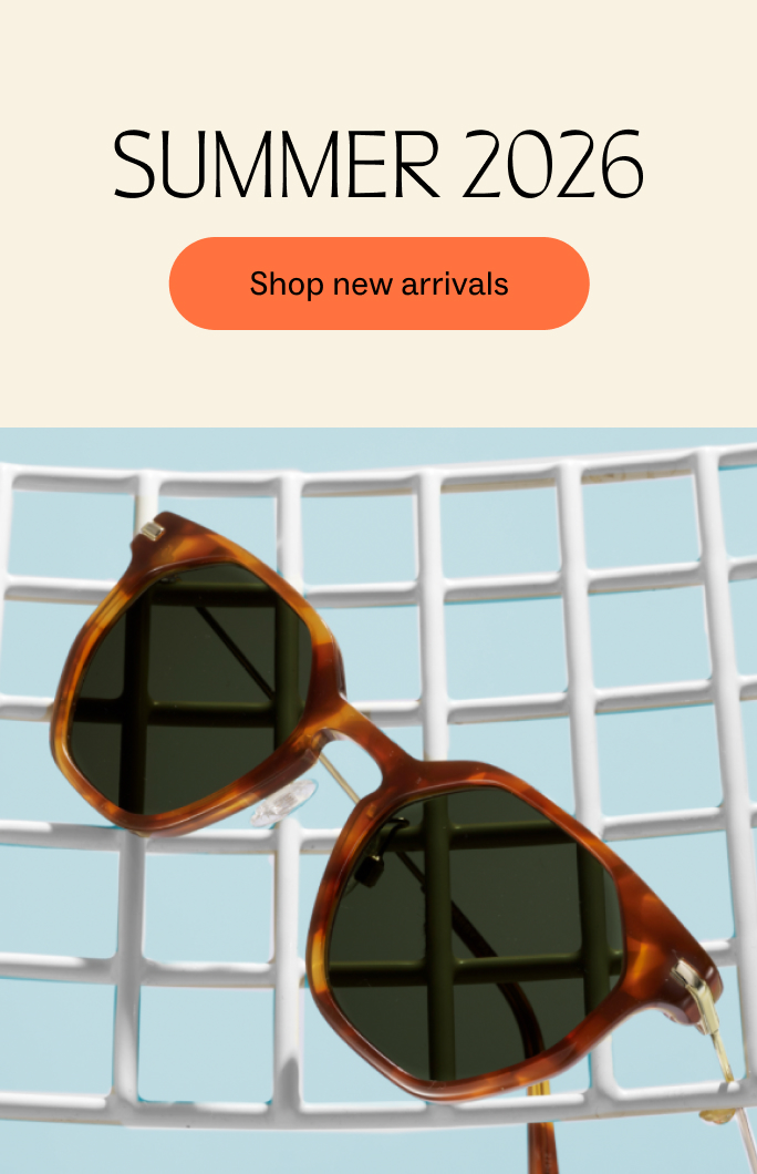 Summer 2026: Shop new tortoise shell sunglasses with green lenses.
